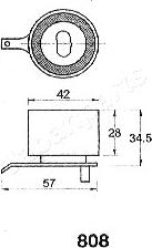 Japanparts BE-808 - Riemenspanner, Zahnriemen alexcarstop-ersatzteile.com