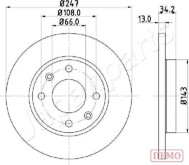 Japanparts DI-0630C - Bremsscheibe alexcarstop-ersatzteile.com