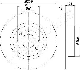 Japanparts DI-0719 - Bremsscheibe alexcarstop-ersatzteile.com