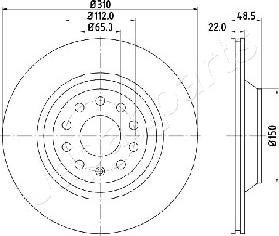 Japanparts DP-0903 - Bremsscheibe alexcarstop-ersatzteile.com