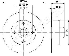 Japanparts DP-0922 - Bremsscheibe alexcarstop-ersatzteile.com