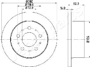 Japanparts DP-0609 - Bremsscheibe alexcarstop-ersatzteile.com