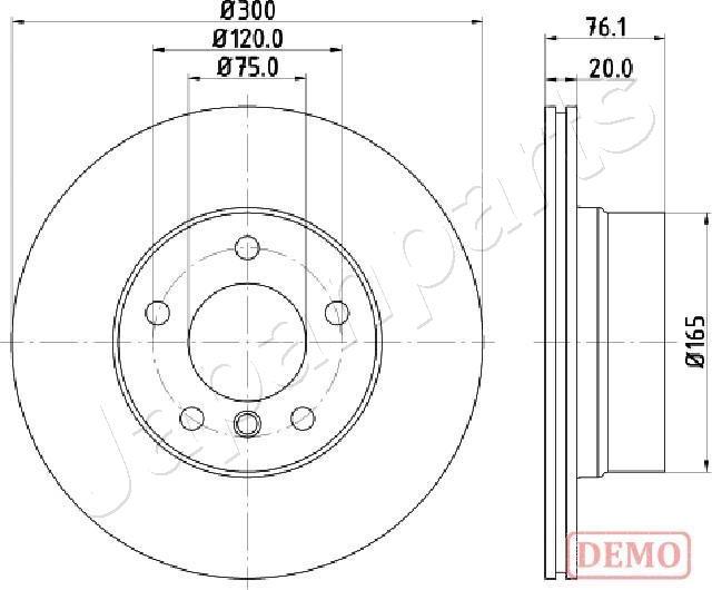 Japanparts DP-0136C - Bremsscheibe alexcarstop-ersatzteile.com