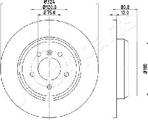 Japanparts DP-0137 - Bremsscheibe alexcarstop-ersatzteile.com