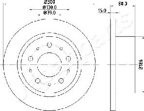 Japanparts DP-0217 - Bremsscheibe alexcarstop-ersatzteile.com