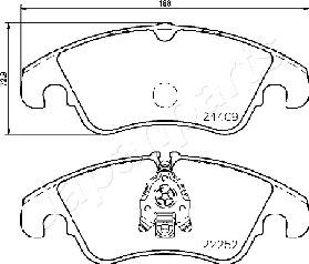 Japanparts PA-0916AF - Bremsbelagsatz, Scheibenbremse alexcarstop-ersatzteile.com