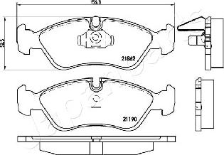 Japanparts PA-0402AF - Bremsbelagsatz, Scheibenbremse alexcarstop-ersatzteile.com