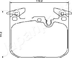 Japanparts PA-0103AF - Bremsbelagsatz, Scheibenbremse alexcarstop-ersatzteile.com