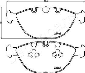 Japanparts PA-0131AF - Bremsbelagsatz, Scheibenbremse alexcarstop-ersatzteile.com