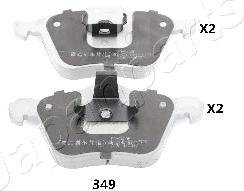 Japanparts PA-349AF - Bremsbelagsatz, Scheibenbremse alexcarstop-ersatzteile.com