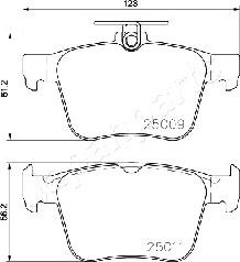 Japanparts PP-0906AF - Bremsbelagsatz, Scheibenbremse alexcarstop-ersatzteile.com