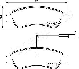 Japanparts PP-0609AF - Bremsbelagsatz, Scheibenbremse alexcarstop-ersatzteile.com