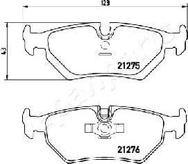 Japanparts PP-0216AF - Bremsbelagsatz, Scheibenbremse alexcarstop-ersatzteile.com