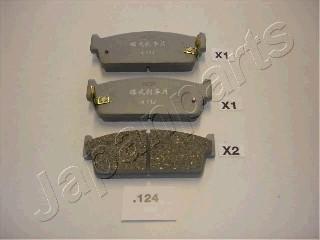 Japanparts PP-124AF - Bremsbelagsatz, Scheibenbremse alexcarstop-ersatzteile.com