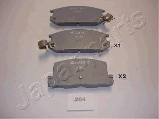 Japanparts PP-204AF - Bremsbelagsatz, Scheibenbremse alexcarstop-ersatzteile.com