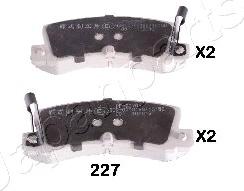 Japanparts PP-227AF - Bremsbelagsatz, Scheibenbremse alexcarstop-ersatzteile.com