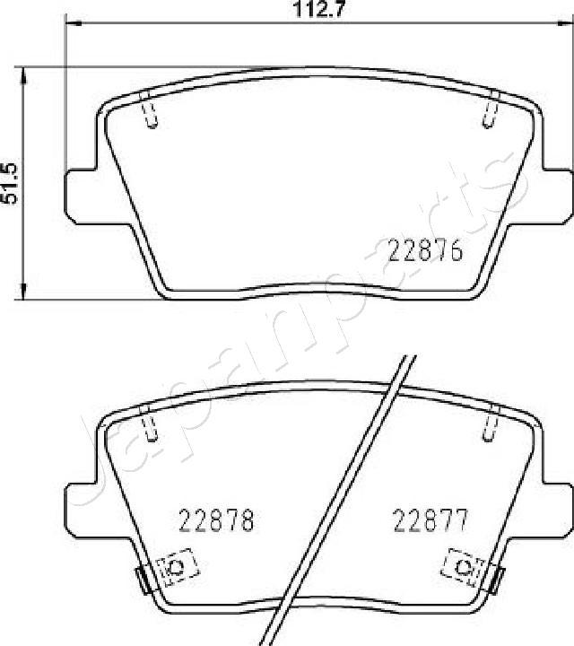 Japanparts PP-H12AF - Bremsbelagsatz, Scheibenbremse alexcarstop-ersatzteile.com