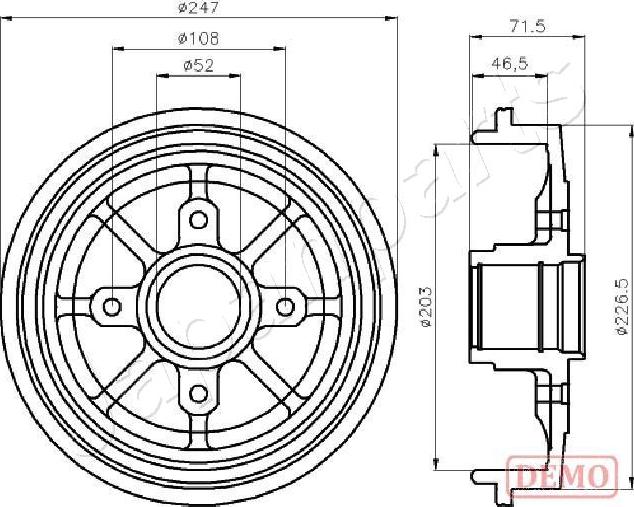 Japanparts TA-0610C - Bremstrommel alexcarstop-ersatzteile.com