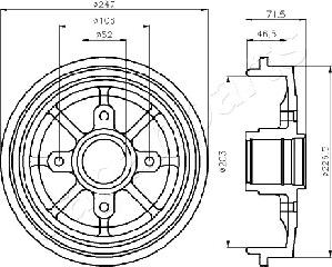 Japanparts TA-0610 - Bremstrommel alexcarstop-ersatzteile.com