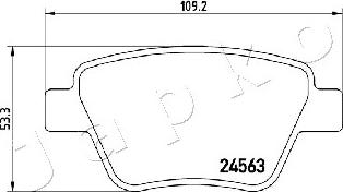 Japko 510902 - Bremsbelagsatz, Scheibenbremse alexcarstop-ersatzteile.com