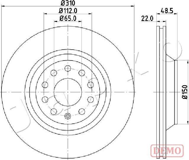 Japko 610903C - Bremsscheibe alexcarstop-ersatzteile.com