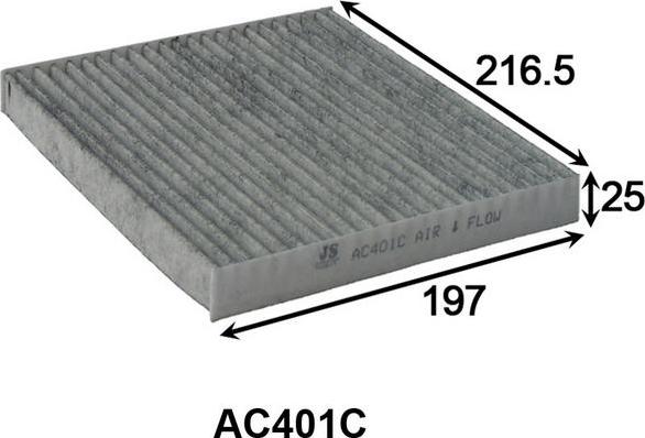 JS Asakashi AC401C - Filter, Innenraumluft alexcarstop-ersatzteile.com