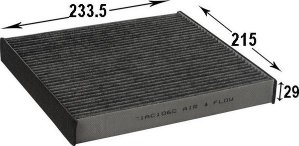 JS Asakashi AC106C - Filter, Innenraumluft alexcarstop-ersatzteile.com