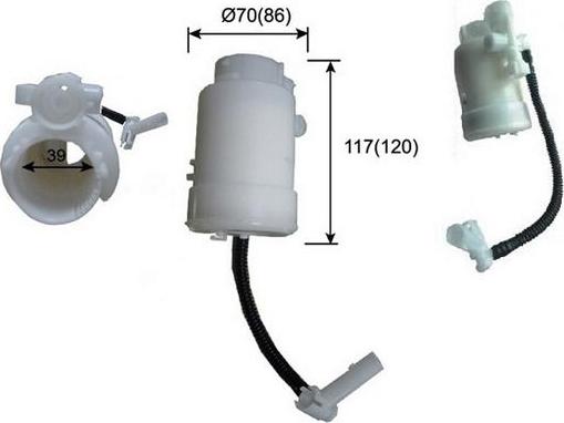 JS Asakashi FS11001 - Kraftstofffilter alexcarstop-ersatzteile.com