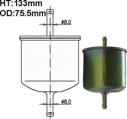 JS Asakashi FS304M - Kraftstofffilter alexcarstop-ersatzteile.com