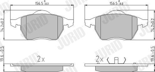 Jurid 571900J - Bremsbelagsatz, Scheibenbremse alexcarstop-ersatzteile.com