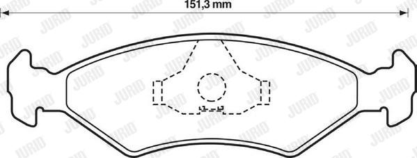 Jurid 571914D - Bremsbelagsatz, Scheibenbremse alexcarstop-ersatzteile.com