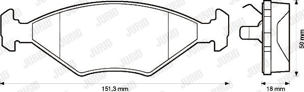 Jurid 571916J - Bremsbelagsatz, Scheibenbremse alexcarstop-ersatzteile.com