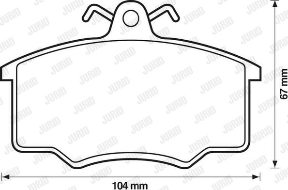 Jurid 571491D - Bremsbelagsatz, Scheibenbremse alexcarstop-ersatzteile.com