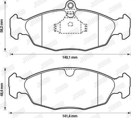 Jurid 571492D - Bremsbelagsatz, Scheibenbremse alexcarstop-ersatzteile.com