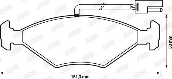 Jurid 571449D - Bremsbelagsatz, Scheibenbremse alexcarstop-ersatzteile.com