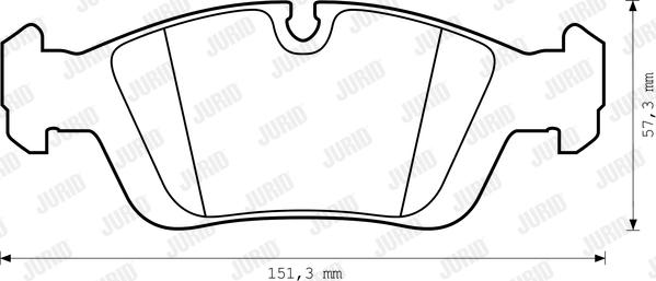 Jurid 571411D - Bremsbelagsatz, Scheibenbremse alexcarstop-ersatzteile.com