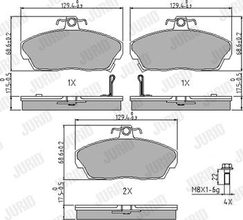 Jurid 571438J - Bremsbelagsatz, Scheibenbremse alexcarstop-ersatzteile.com