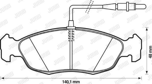 Jurid 571509D - Bremsbelagsatz, Scheibenbremse alexcarstop-ersatzteile.com