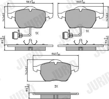 Jurid 571512J - Bremsbelagsatz, Scheibenbremse alexcarstop-ersatzteile.com