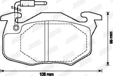 Jurid 571524D - Bremsbelagsatz, Scheibenbremse alexcarstop-ersatzteile.com