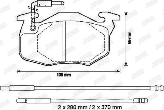 Jurid 571525D - Bremsbelagsatz, Scheibenbremse alexcarstop-ersatzteile.com