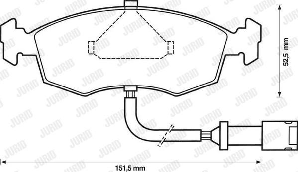 Jurid 571849J - Bremsbelagsatz, Scheibenbremse alexcarstop-ersatzteile.com