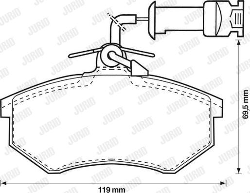 Jurid 571864D - Bremsbelagsatz, Scheibenbremse alexcarstop-ersatzteile.com