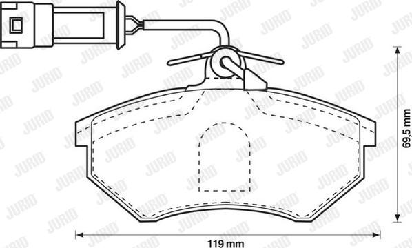 Jurid 571356D - Bremsbelagsatz, Scheibenbremse alexcarstop-ersatzteile.com