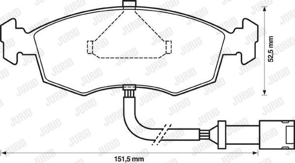 Jurid 571351D - Bremsbelagsatz, Scheibenbremse alexcarstop-ersatzteile.com