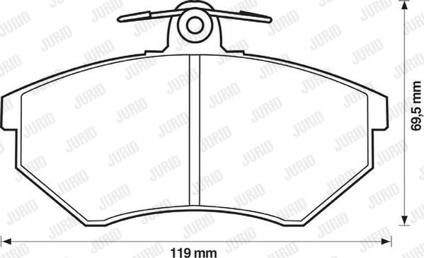 Jurid 571357D - Bremsbelagsatz, Scheibenbremse alexcarstop-ersatzteile.com