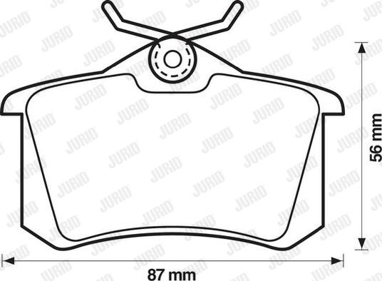 Jurid 571361D - Bremsbelagsatz, Scheibenbremse alexcarstop-ersatzteile.com