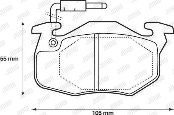 Jurid 571332D - Bremsbelagsatz, Scheibenbremse alexcarstop-ersatzteile.com