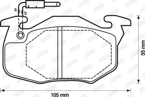 Jurid 571743D - Bremsbelagsatz, Scheibenbremse alexcarstop-ersatzteile.com