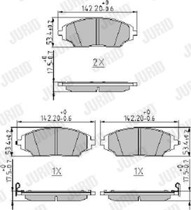 Jurid 573958J - Bremsbelagsatz, Scheibenbremse alexcarstop-ersatzteile.com